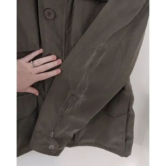 Mauro Ferrini Olive Green Faux Suede Utility Jacket Men's Sz XXL - Picture 8 of 16